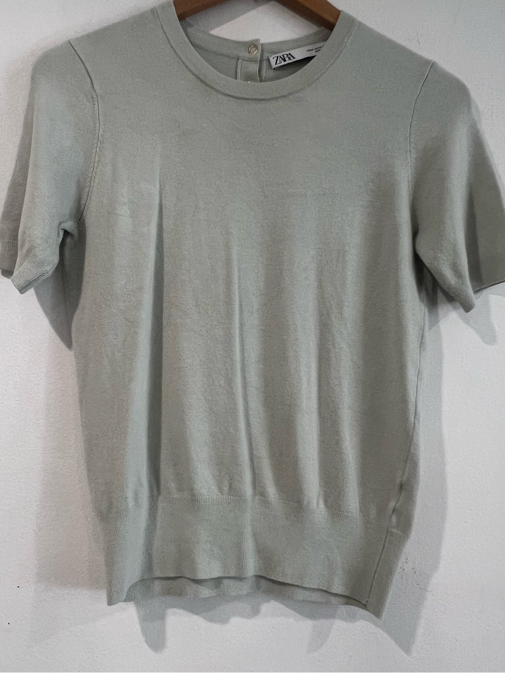 Zara Short-Sleeve Crewneck Sweater M